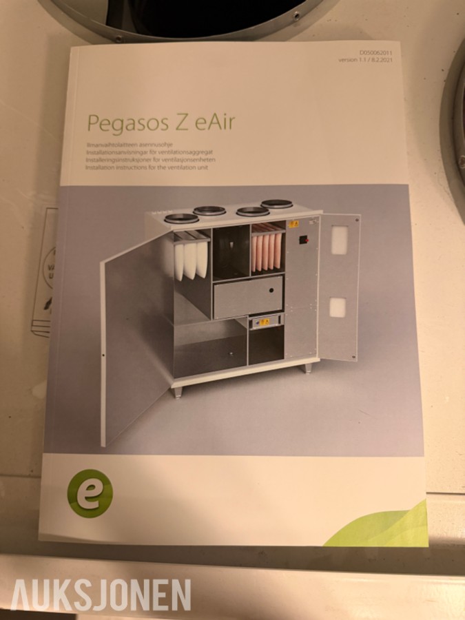 5 stk. ventilasjonsaggregater - Exvent Pegasos og Pelican Z eAIR E