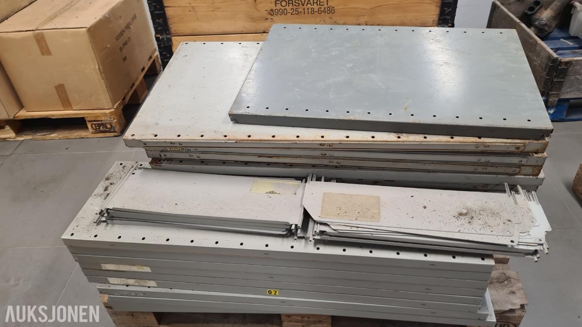 Delelager hyller 2paller