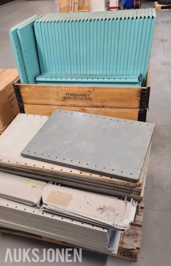 Delelager hyller 2paller