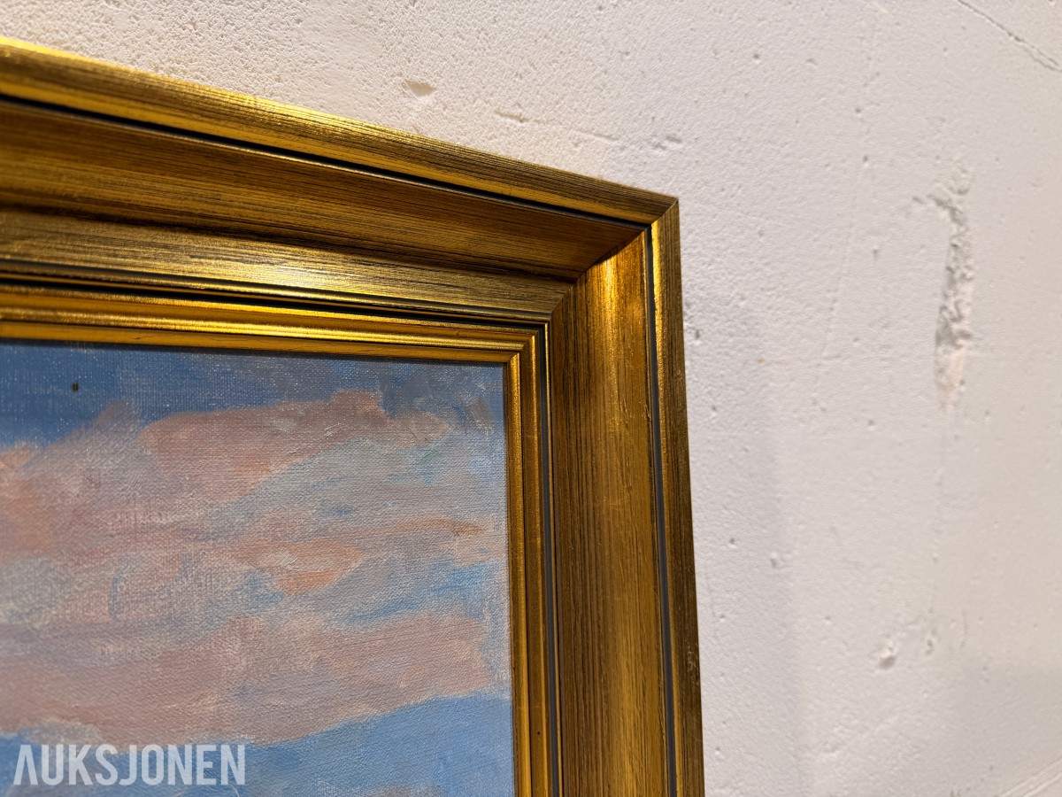 1981 Maleri Hroar Scheibler (1921 - 2011), 2 i skogen