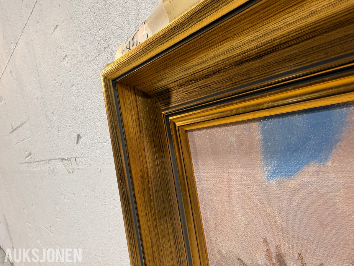 1981 Maleri Hroar Scheibler (1921 - 2011), 2 i skogen