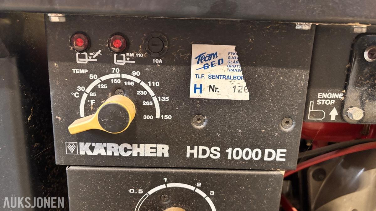 Kärcher HDS 1000 DE dieseldrevet varmtvannshøytrykksvasker – ikke funksjonstestet