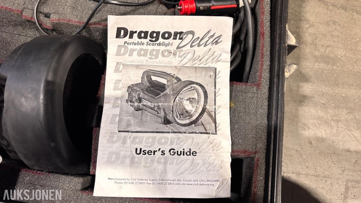 2 stk. Dragon T12/MK2 portable søkelys med transportkasser