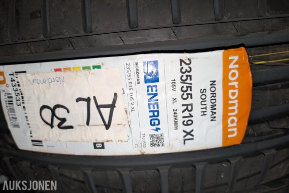 6 stk Dekk 19'' div dimensjoner 