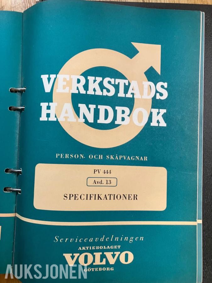 1960 Volvo verkstedhåndbøker •(originale fra Volvo?)• PV