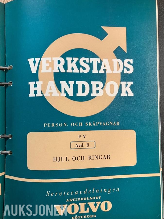 1960 Volvo verkstedhåndbøker •(originale fra Volvo?)• PV