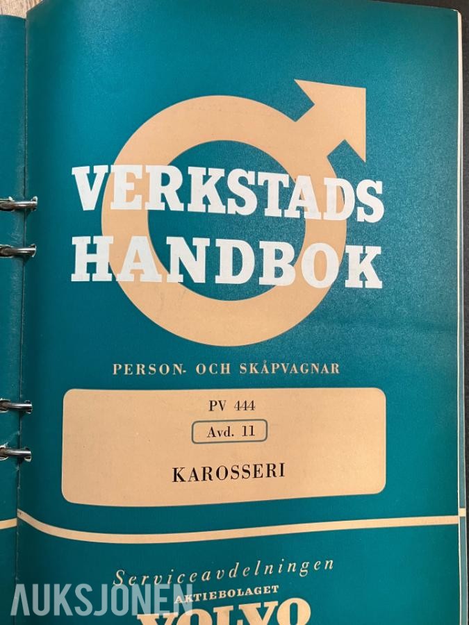 1960 Volvo verkstedhåndbøker •(originale fra Volvo?)• PV