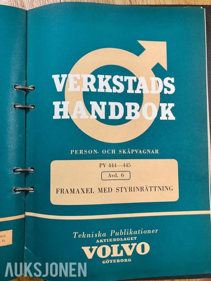 1960 Volvo verkstedhåndbøker •(originale fra Volvo?)• PV