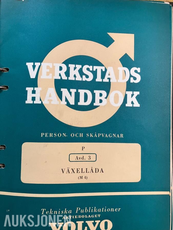 1960 Volvo verkstedhåndbøker •(originale fra Volvo?)• PV