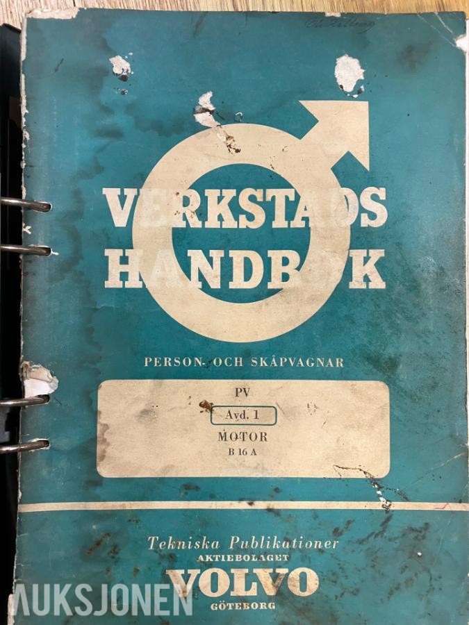 1960 Volvo verkstedhåndbøker •(originale fra Volvo?)• PV