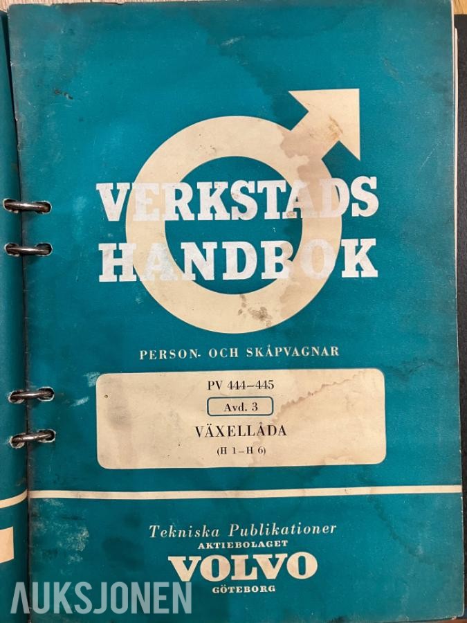 1960 Volvo verkstedhåndbøker •(originale fra Volvo?)• PV