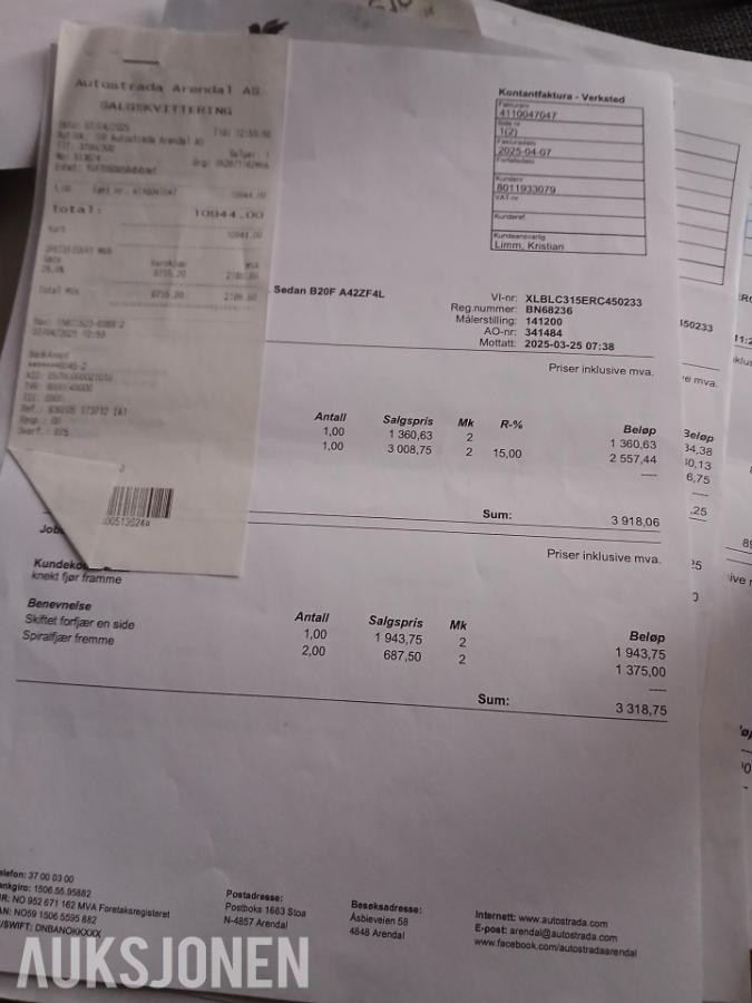 1994 VOLVO 460 GL AUTOMAT S+V DEKK EU OK TIL 01.2029
