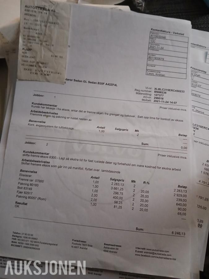 1994 VOLVO 460 GL AUTOMAT S+V DEKK EU OK TIL 01.2029