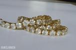 4.63CT DIAMANTARMBÅND I 14K GULL. NATURLIGE DIAMANTER! TAKSTBREV OG SERTIFIKAT!