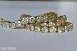 4.63CT DIAMANTARMBÅND I 14K GULL. NATURLIGE DIAMANTER! TAKSTBREV OG SERTIFIKAT!