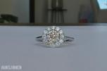 0.88CT DIAMANTRING I 14K GULL. NATURLIGE DIAMANTER! TAKSTBREV OG SERTIFIKAT!