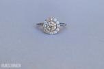 0.88CT DIAMANTRING I 14K GULL. NATURLIGE DIAMANTER! TAKSTBREV OG SERTIFIKAT!