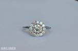0.88CT DIAMANTRING I 14K GULL. NATURLIGE DIAMANTER! TAKSTBREV OG SERTIFIKAT!