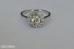 0.88CT DIAMANTRING I 14K GULL. NATURLIGE DIAMANTER! TAKSTBREV OG SERTIFIKAT!