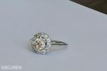 0.88CT DIAMANTRING I 14K GULL. NATURLIGE DIAMANTER! TAKSTBREV OG SERTIFIKAT!