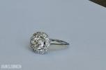 0.88CT DIAMANTRING I 14K GULL. NATURLIGE DIAMANTER! TAKSTBREV OG SERTIFIKAT!