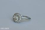 0.88CT DIAMANTRING I 14K GULL. NATURLIGE DIAMANTER! TAKSTBREV OG SERTIFIKAT!