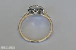 0.88CT DIAMANTRING I 14K GULL. NATURLIGE DIAMANTER! TAKSTBREV OG SERTIFIKAT!