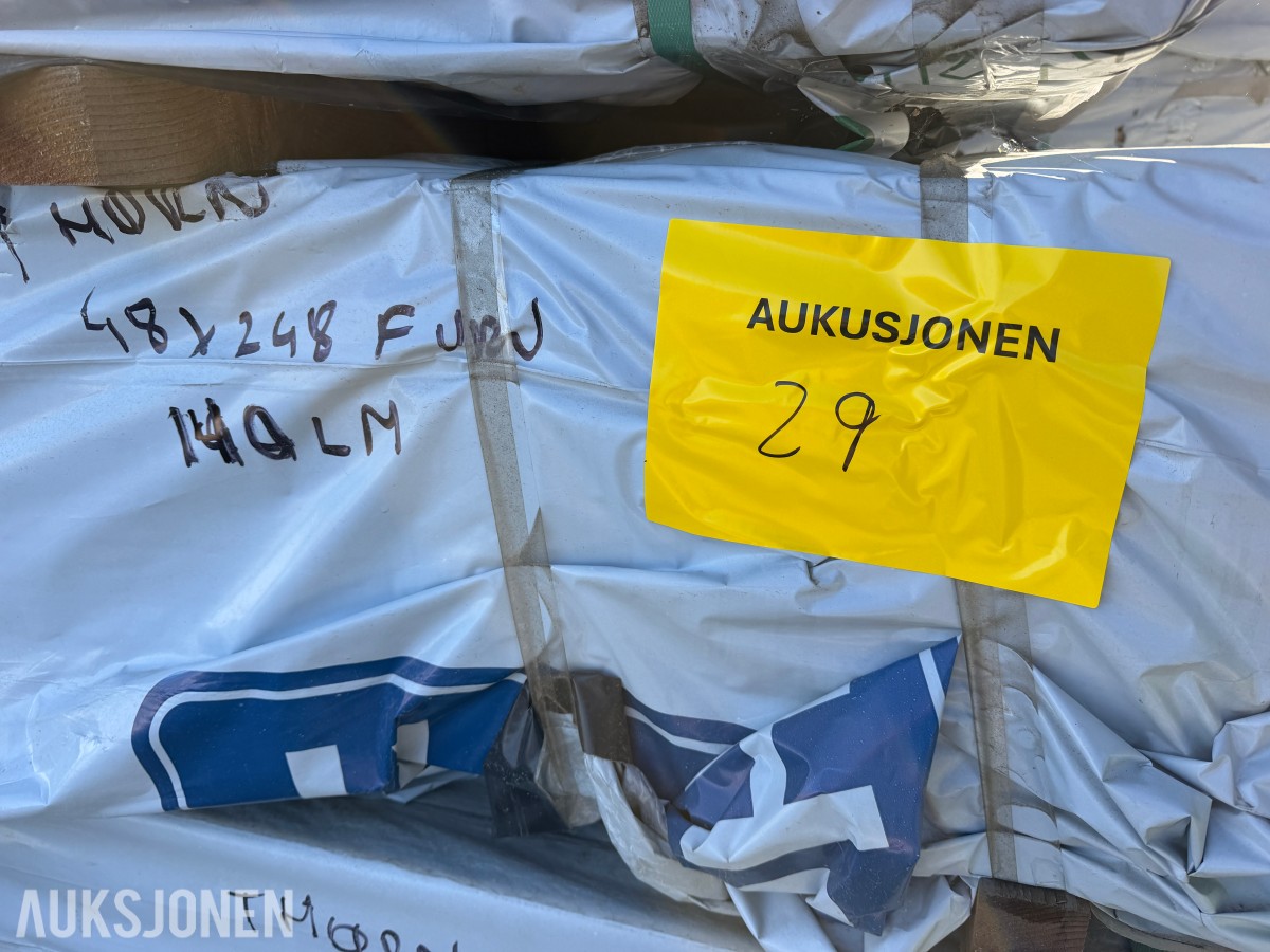 140 LM KONSTRUKSJONSVIRKE 48 X 248 MM – UBEHANDLET FURU