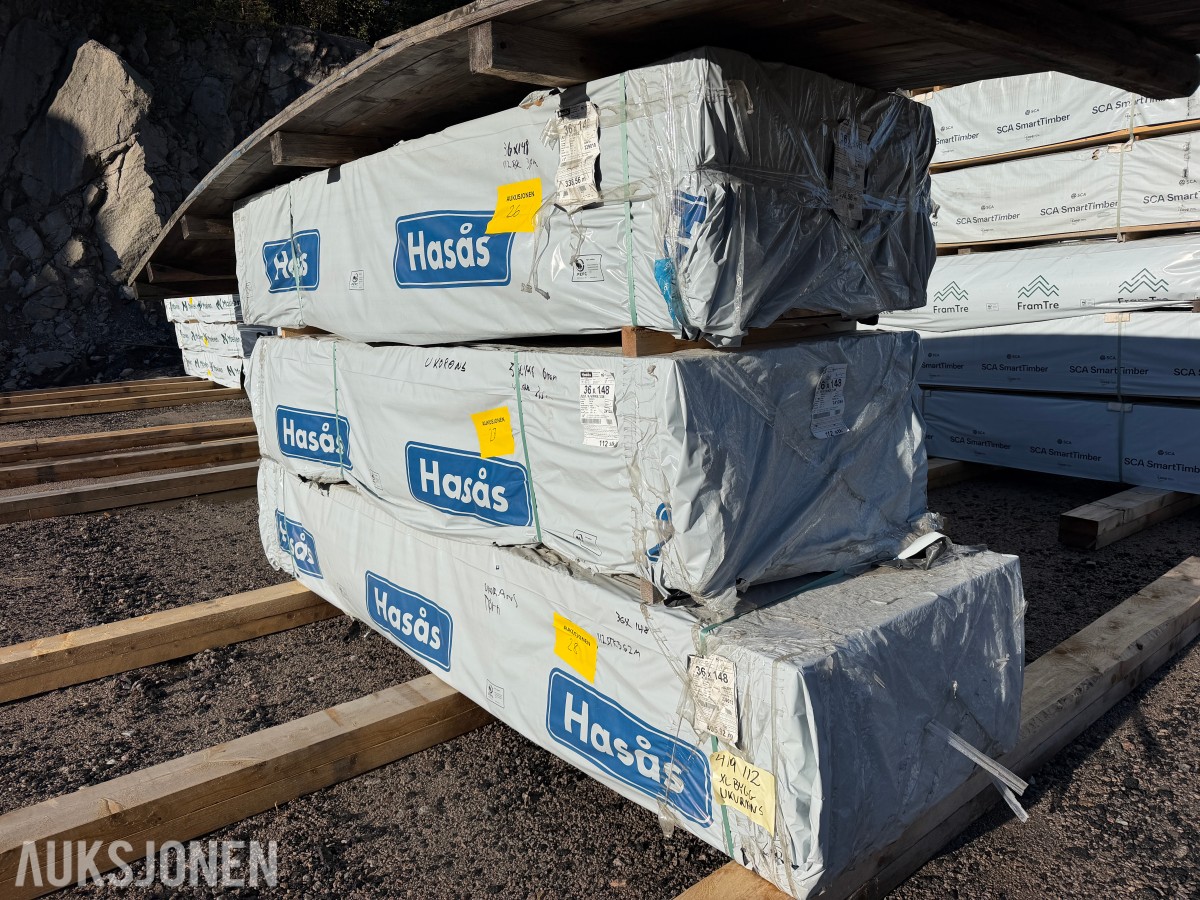 112 STK. KONSTRUKSJONSVIRKE 36 X 148 MM C24 – 338,56 LM