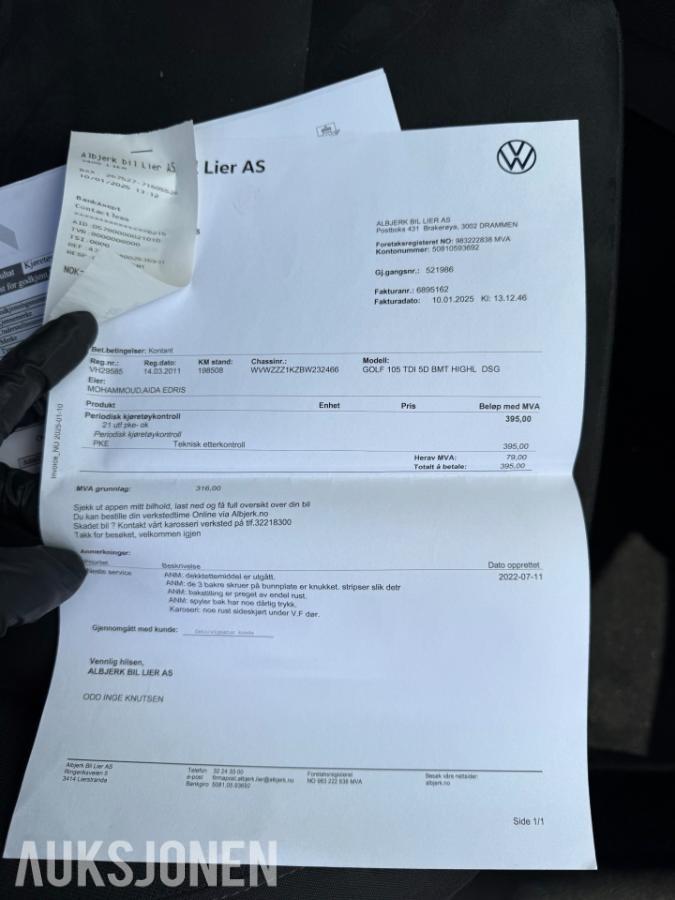 2011 Volkswagen Golf 1.6 Diesel 105hk Automat, Hengerfeste, Cruisekontroll