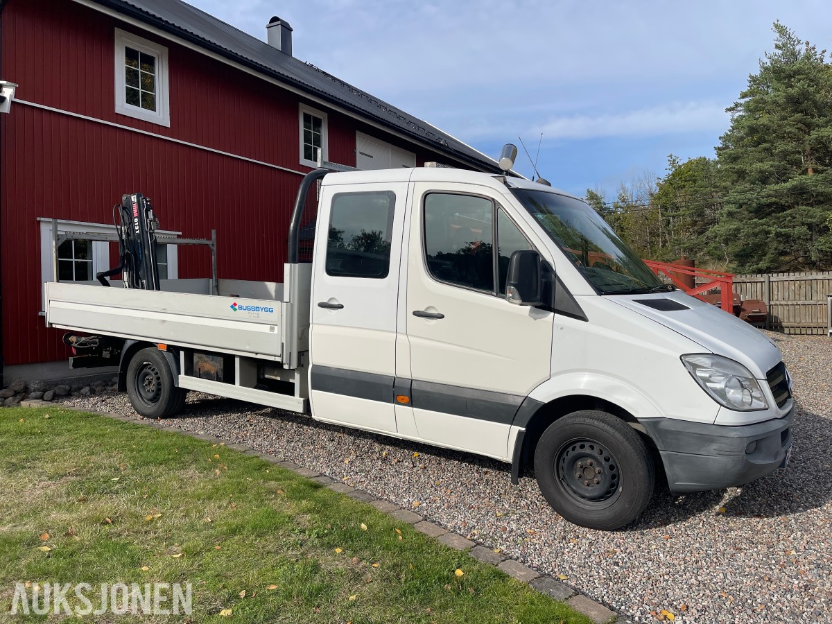 2008 Mercedes-Benz Sprinter planbil /m Kran - EU OK - 143 000 km