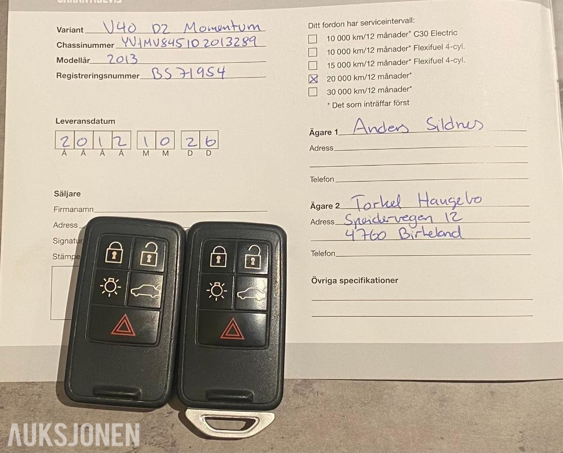 2014 Volvo V40 R-DESIGN D2 EU-OK 08.28 NYLIG SERVICE