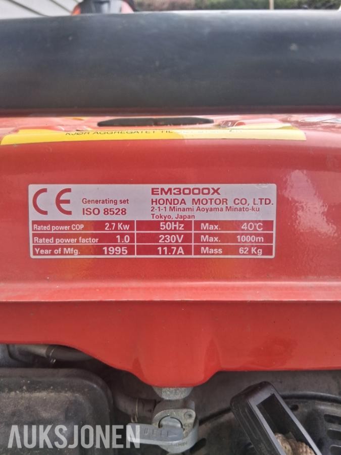 1995 Honda EM3000X Strømaggregat 