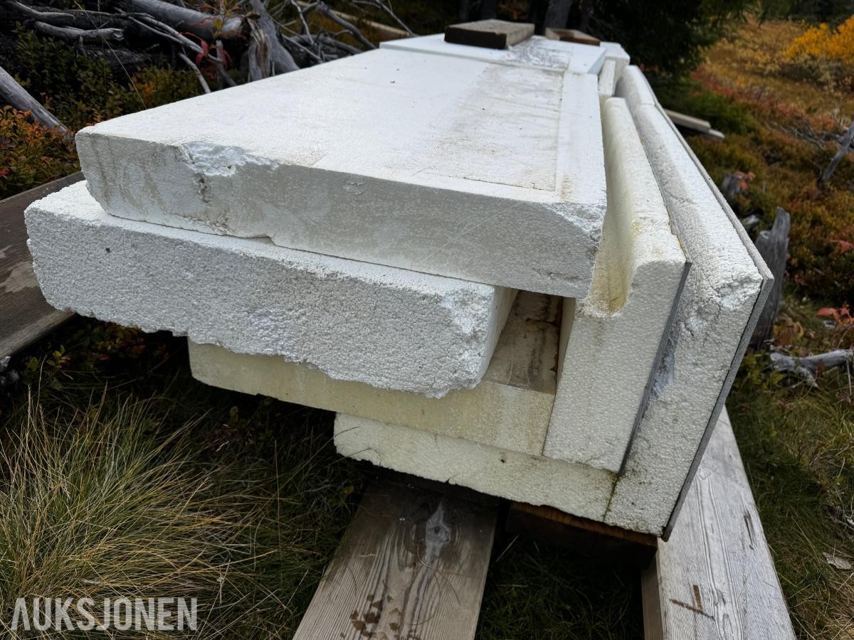 Diverse ringmur L-elementer og isolasjon
