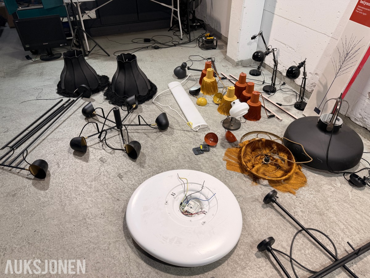 Parti med lamper, armaturer og dekorbelysning