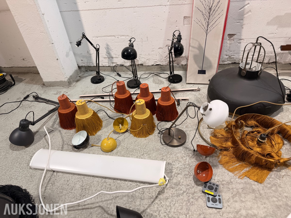 Parti med lamper, armaturer og dekorbelysning