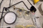 Parti med lamper, armaturer og dekorbelysning