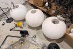 Parti med lamper, armaturer og dekorbelysning