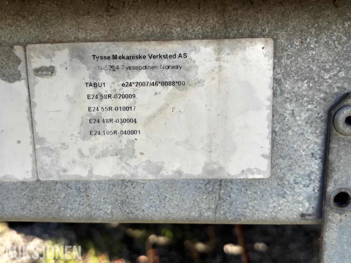 2018 Tysse  6390S21 - Varehenger - Tilpasset pressening - Stålbunn