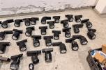 Parti med LED skinnespotter og belysningsutstyr