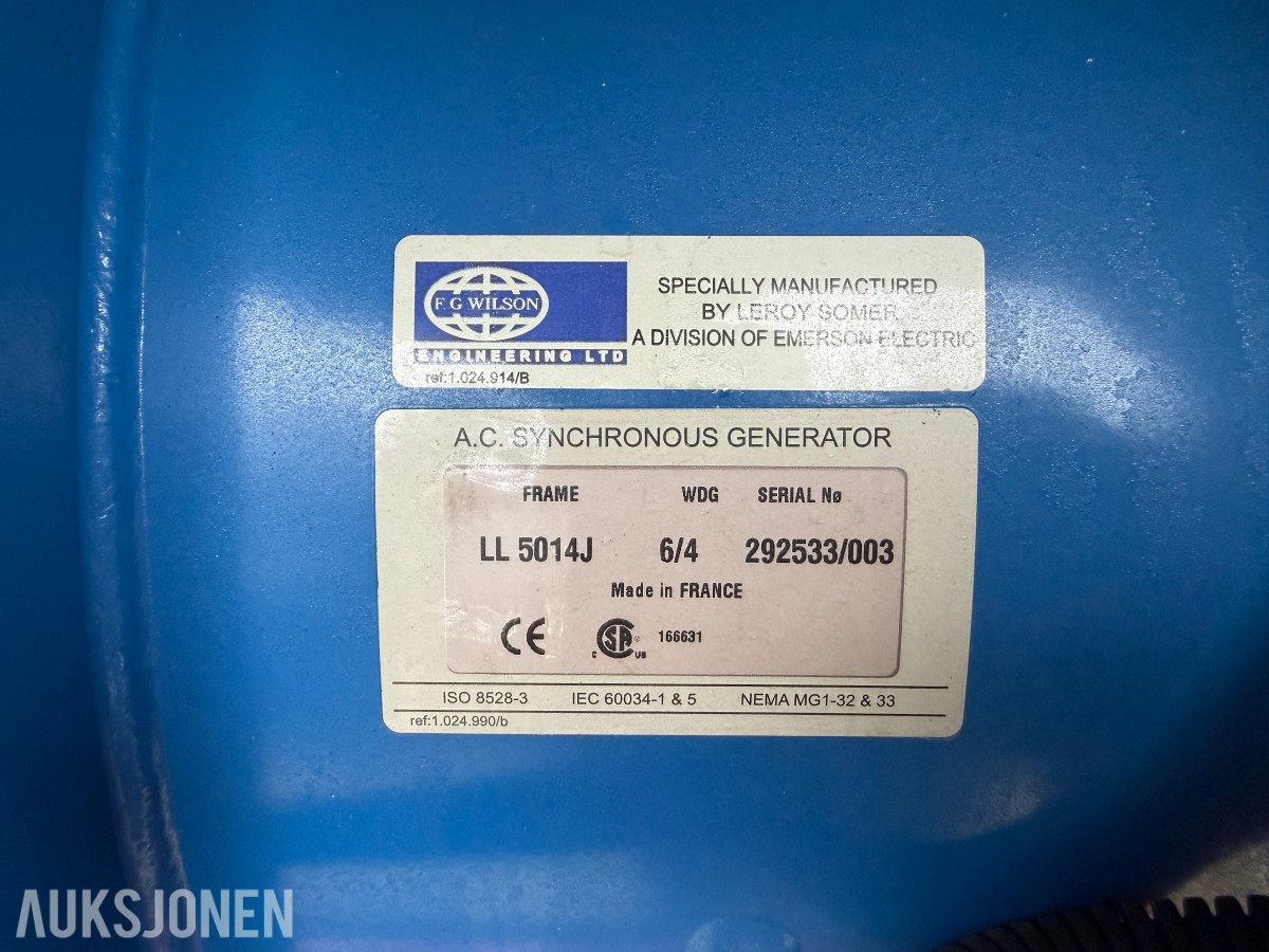 FG WILSON P275H-2 DIESELAGGREGAT 275 KVA / 220 KW