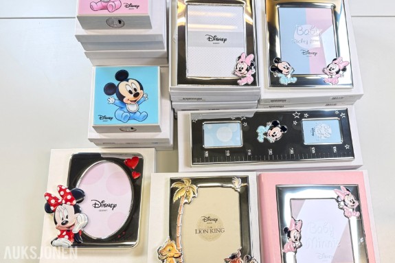 Parti Disney Baby fotorammer og minnebokser – Mickey, Minnie og The Lion King