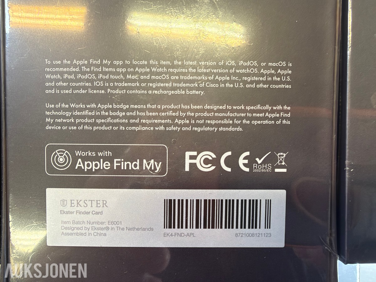 Parti Ekster Finder Card med Apple Find My