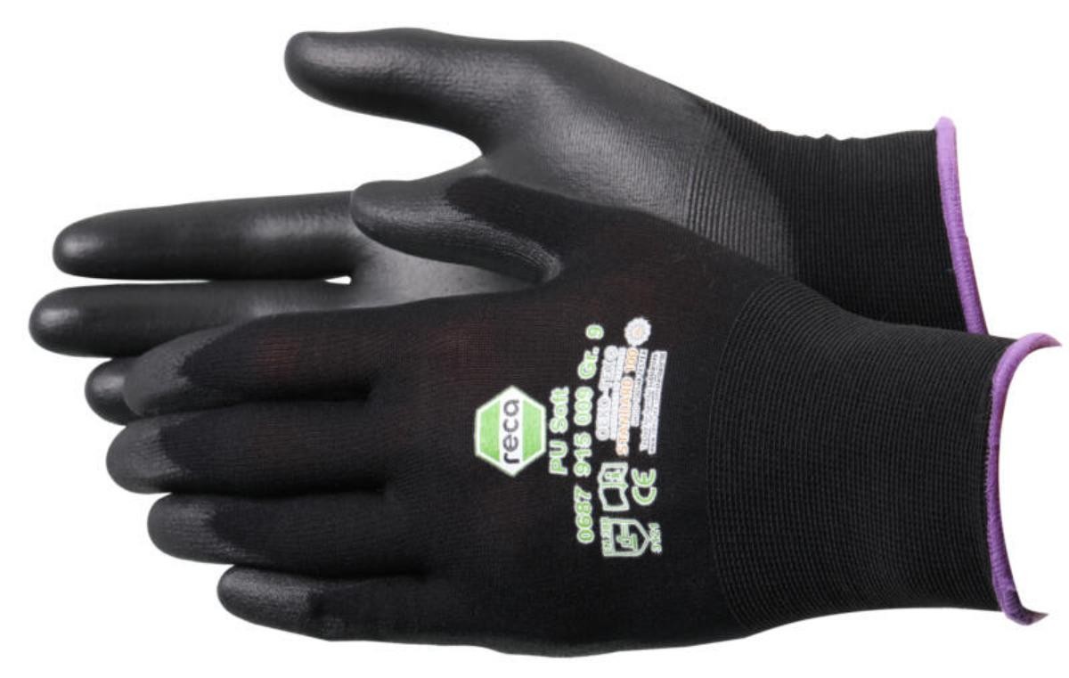 Reca Hanske Nylon Svart 504 Par