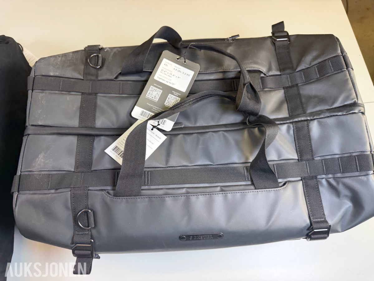 2 stk Ekster Duffel Backpack 43L – sort