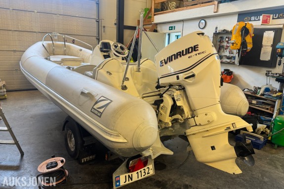 Zodiac YACHT LINE 470 DL RIB /m 75HK Evinrude med 2017 Tysse båthenger