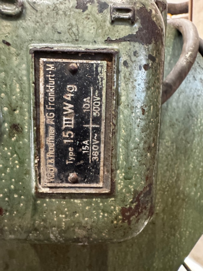 Voigt & Haeffner 3-rulls platevalse / metallvalse - Type 15 III W4g - 230 V