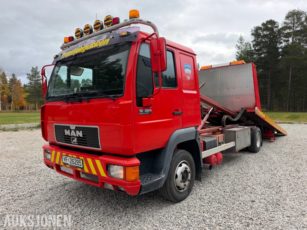 1998 mod. MAN 12.224llc, bergningsbil. 4775 kg. nyttelast