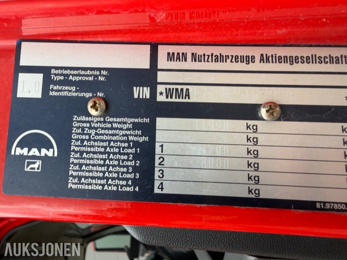 1998 mod. MAN 12.224llc, bergningsbil. 4775 kg. nyttelast