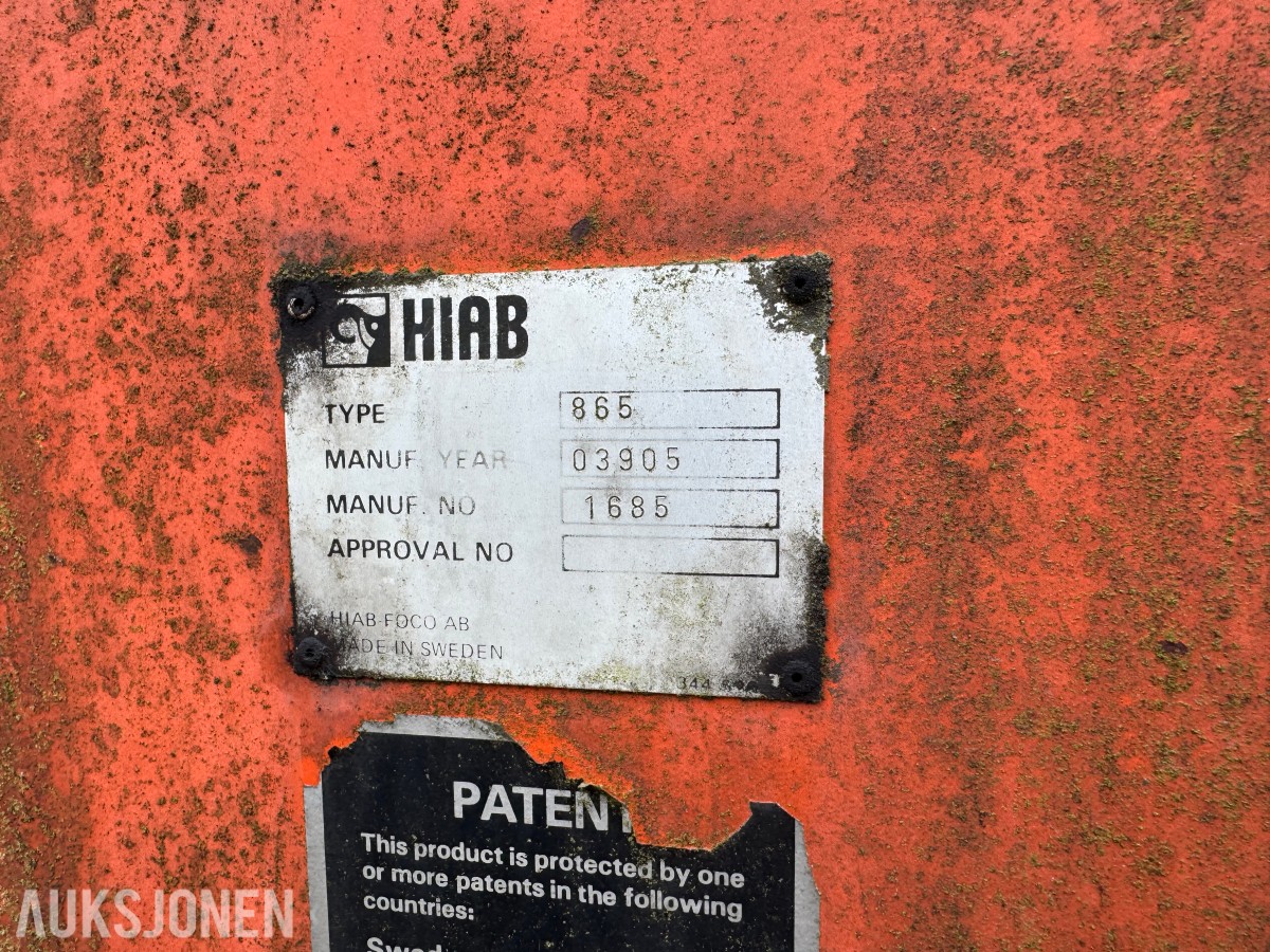 Andre Hiab 865/965 kran med rotor